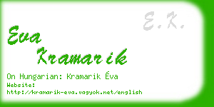 eva kramarik business card